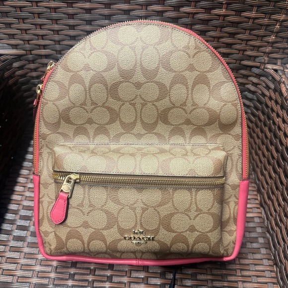 coach Medium Charlie Backpack in poppy 32200 - Picture 1 of 9